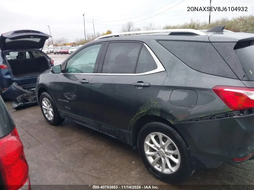 2018 Chevrolet Equinox Lt VIN: 2GNAXSEV8J6104932 Lot: 40783883