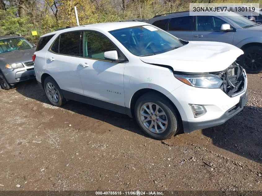 2018 Chevrolet Equinox Lt VIN: 3GNAXJEV7JL130119 Lot: 40785515