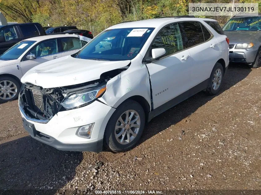 2018 Chevrolet Equinox Lt VIN: 3GNAXJEV7JL130119 Lot: 40785515