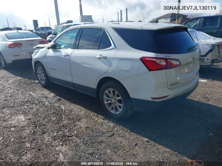 2018 Chevrolet Equinox Lt VIN: 3GNAXJEV7JL130119 Lot: 40785515