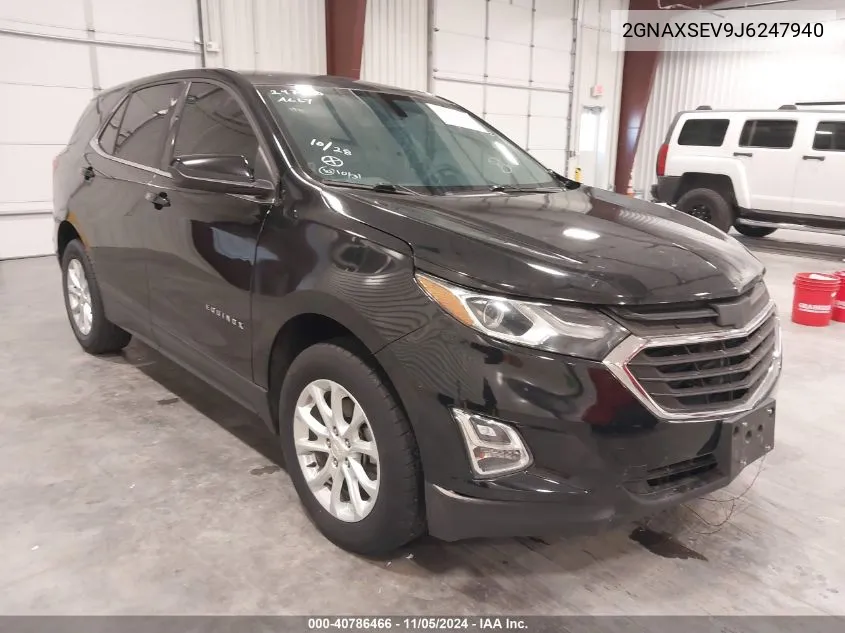 2018 Chevrolet Equinox Lt VIN: 2GNAXSEV9J6247940 Lot: 40786466