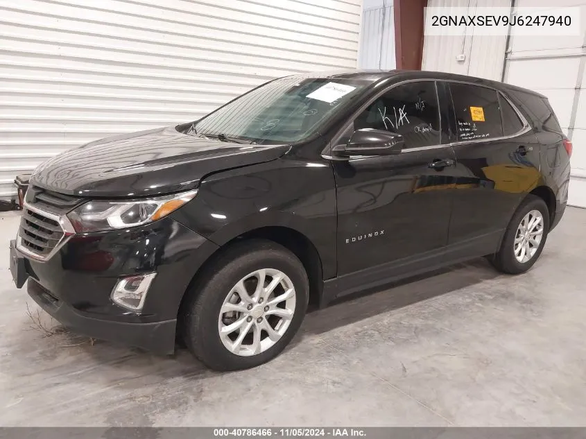 2018 Chevrolet Equinox Lt VIN: 2GNAXSEV9J6247940 Lot: 40786466