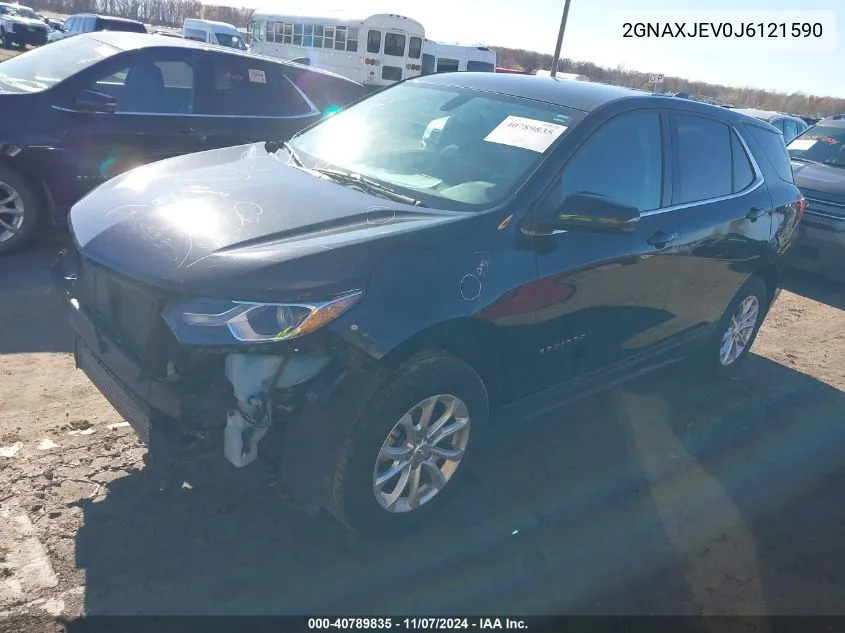 2018 Chevrolet Equinox Lt VIN: 2GNAXJEV0J6121590 Lot: 40789835