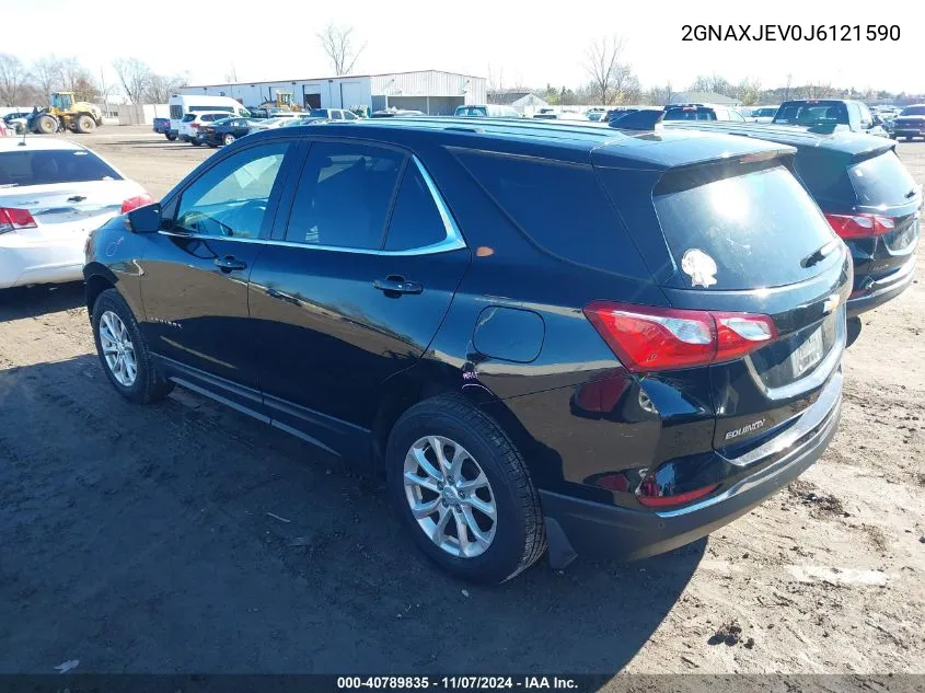 2018 Chevrolet Equinox Lt VIN: 2GNAXJEV0J6121590 Lot: 40789835