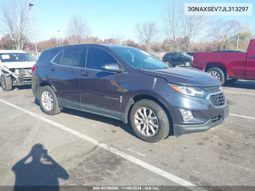 2018 Chevrolet Equinox Lt VIN: 3GNAXSEV7JL313297 Lot: 40790006