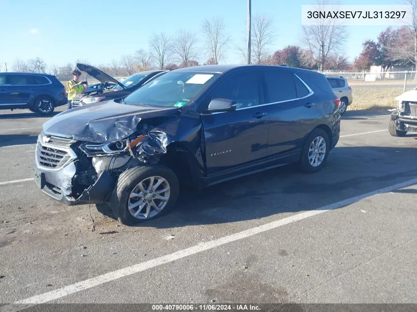 2018 Chevrolet Equinox Lt VIN: 3GNAXSEV7JL313297 Lot: 40790006