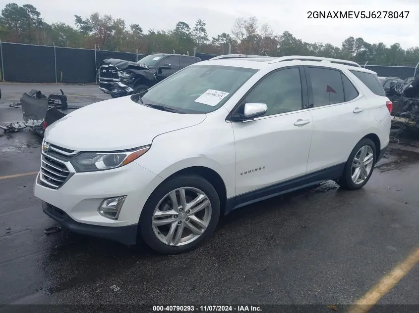 2018 Chevrolet Equinox Premier VIN: 2GNAXMEV5J6278047 Lot: 40790293