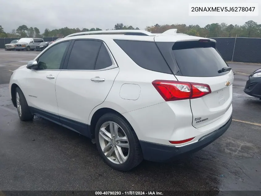 2018 Chevrolet Equinox Premier VIN: 2GNAXMEV5J6278047 Lot: 40790293