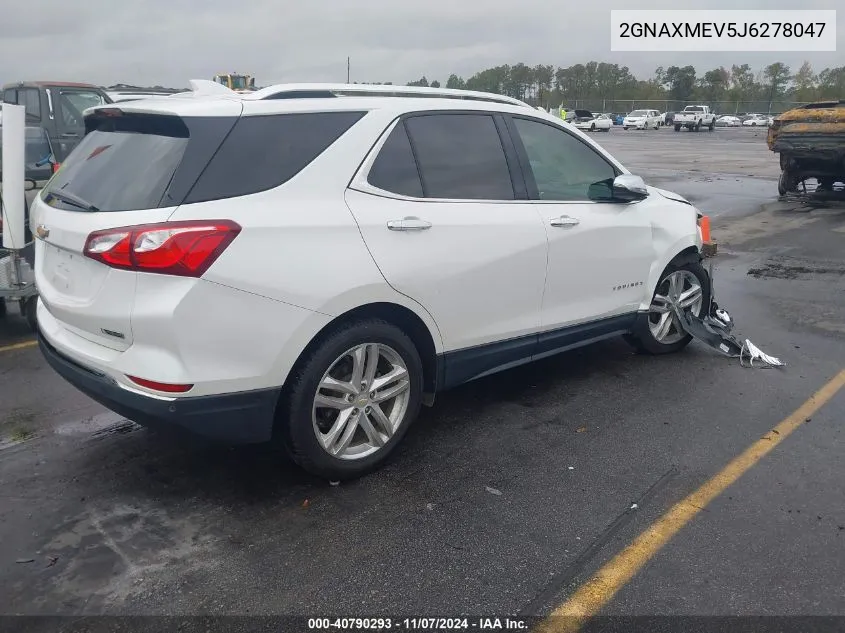 2018 Chevrolet Equinox Premier VIN: 2GNAXMEV5J6278047 Lot: 40790293