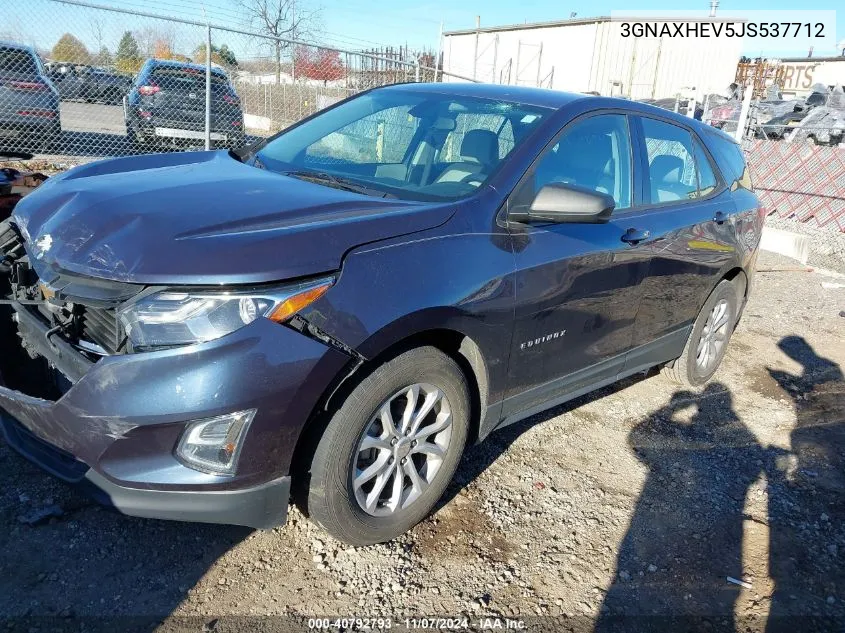 2018 Chevrolet Equinox Ls VIN: 3GNAXHEV5JS537712 Lot: 40792793