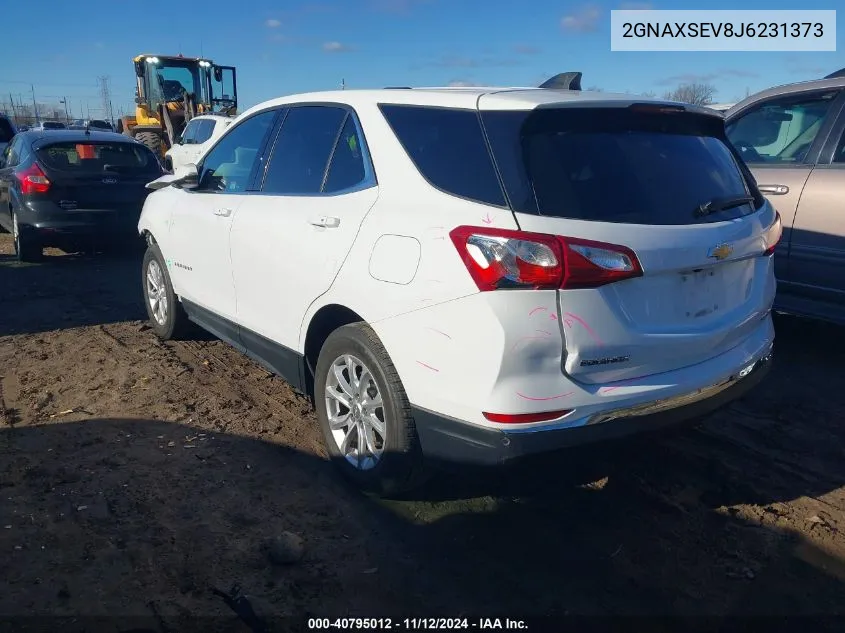 2018 Chevrolet Equinox Lt VIN: 2GNAXSEV8J6231373 Lot: 40795012