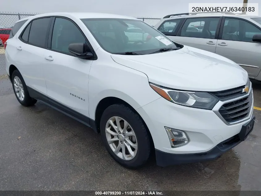 2018 Chevrolet Equinox Ls VIN: 2GNAXHEV7J6340183 Lot: 40799200