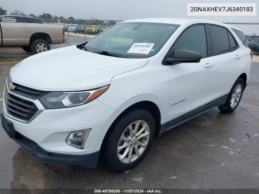 2018 Chevrolet Equinox Ls VIN: 2GNAXHEV7J6340183 Lot: 40799200