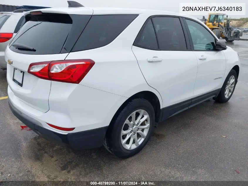 2018 Chevrolet Equinox Ls VIN: 2GNAXHEV7J6340183 Lot: 40799200