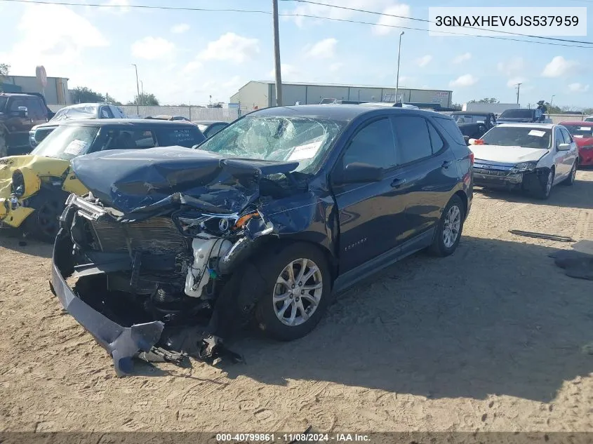 3GNAXHEV6JS537959 2018 Chevrolet Equinox Ls