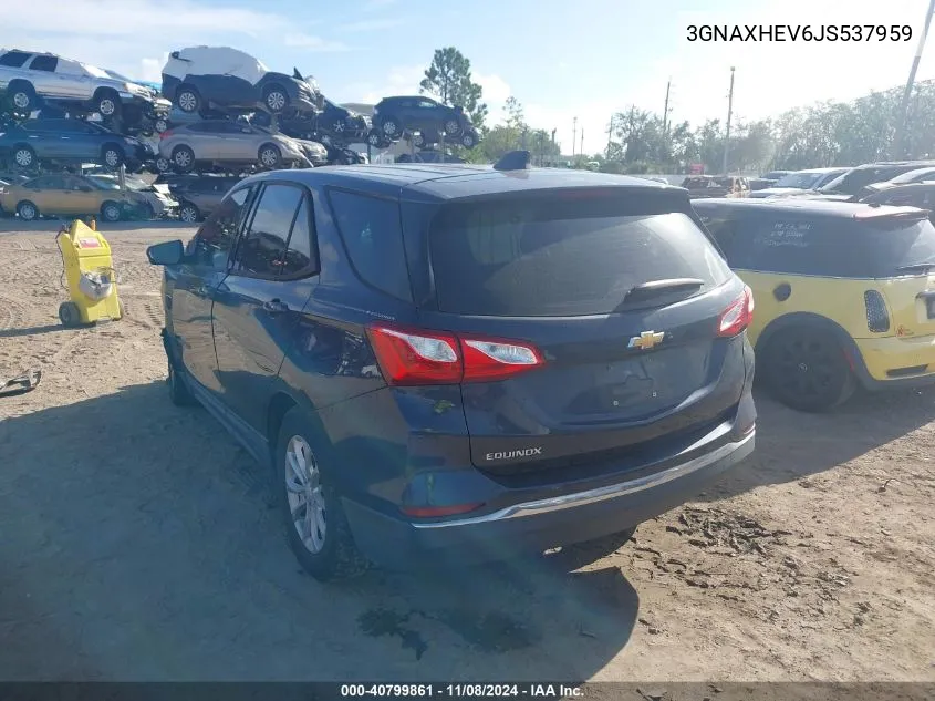 3GNAXHEV6JS537959 2018 Chevrolet Equinox Ls