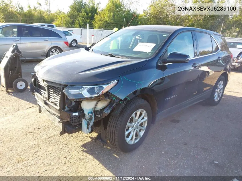 2018 Chevrolet Equinox Lt VIN: 2GNAXSEVXJ6289100 Lot: 40800602