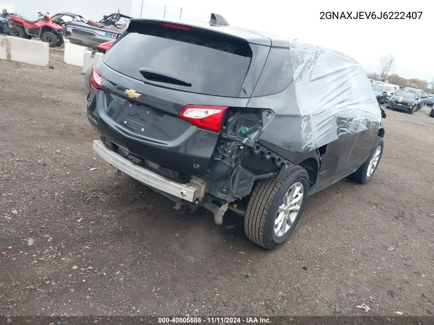 2018 Chevrolet Equinox Lt VIN: 2GNAXJEV6J6222407 Lot: 40805588