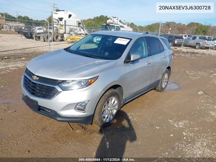 2018 Chevrolet Equinox Lt VIN: 2GNAXSEV3J6300728 Lot: 40805664