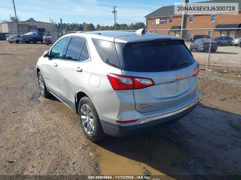 2018 Chevrolet Equinox Lt VIN: 2GNAXSEV3J6300728 Lot: 40805664