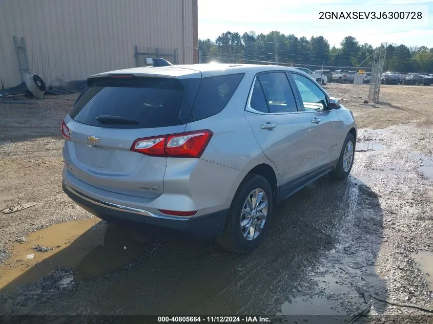 2018 Chevrolet Equinox Lt VIN: 2GNAXSEV3J6300728 Lot: 40805664