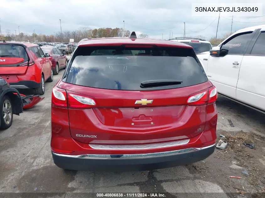 2018 Chevrolet Equinox Lt VIN: 3GNAXJEV3JL343049 Lot: 40806838