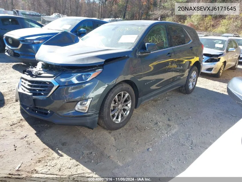 2018 Chevrolet Equinox Lt VIN: 2GNAXSEVXJ6171645 Lot: 40807516