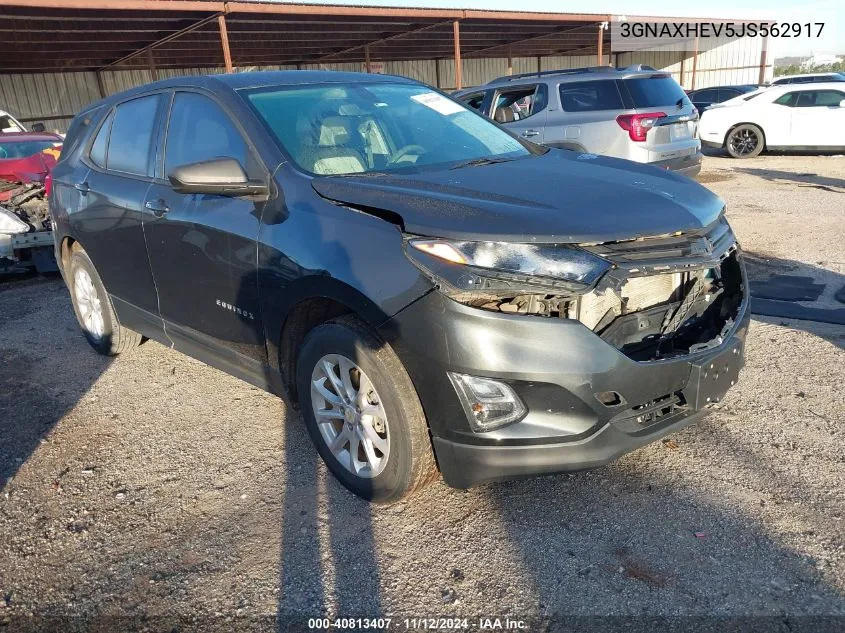 2018 Chevrolet Equinox Ls VIN: 3GNAXHEV5JS562917 Lot: 40813407