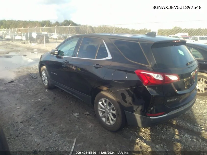 2018 Chevrolet Equinox Lt VIN: 3GNAXJEV5JL397548 Lot: 40815596