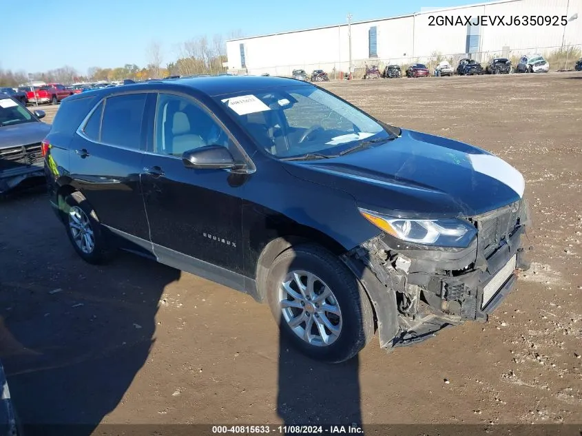 2018 Chevrolet Equinox Lt VIN: 2GNAXJEVXJ6350925 Lot: 40815633