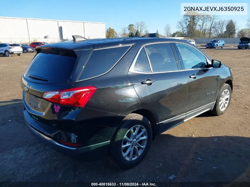 2018 Chevrolet Equinox Lt VIN: 2GNAXJEVXJ6350925 Lot: 40815633