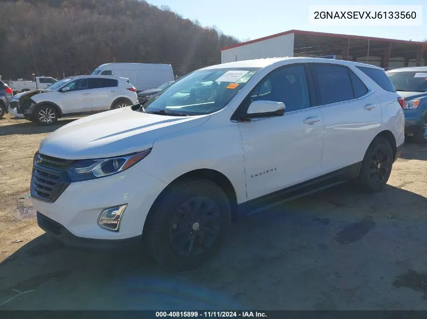 2018 Chevrolet Equinox Lt VIN: 2GNAXSEVXJ6133560 Lot: 40815899