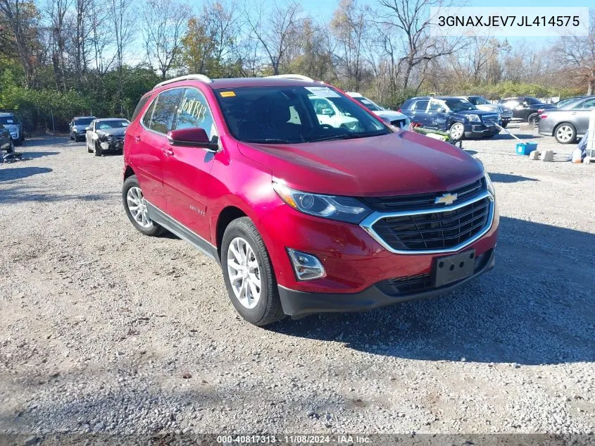 2018 Chevrolet Equinox Lt VIN: 3GNAXJEV7JL414575 Lot: 40817313