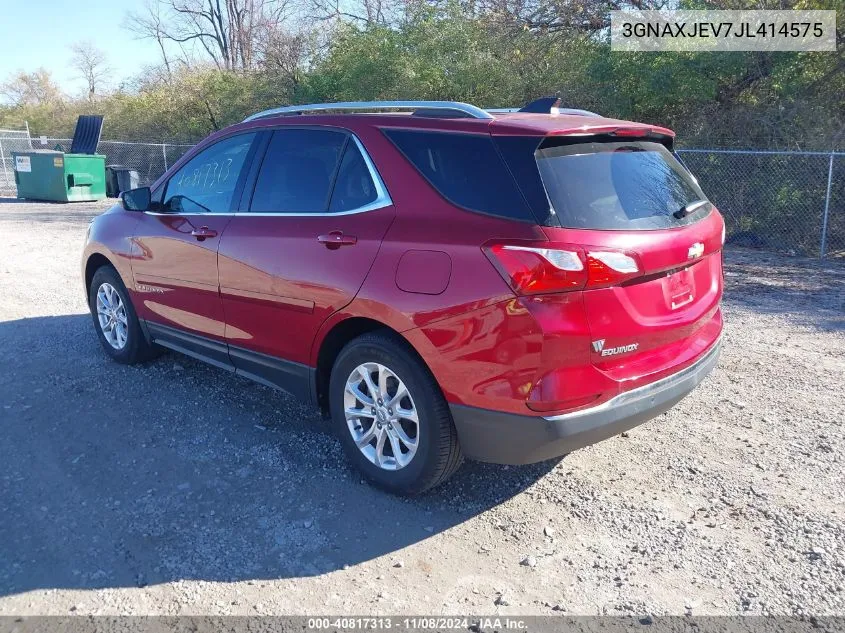 2018 Chevrolet Equinox Lt VIN: 3GNAXJEV7JL414575 Lot: 40817313