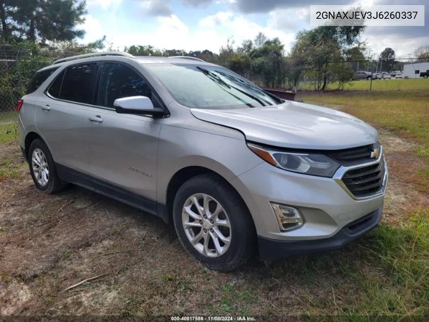 2018 Chevrolet Equinox VIN: 2GNAXJEV3J6260337 Lot: 40817586