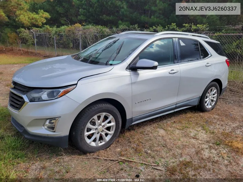 2018 Chevrolet Equinox VIN: 2GNAXJEV3J6260337 Lot: 40817586