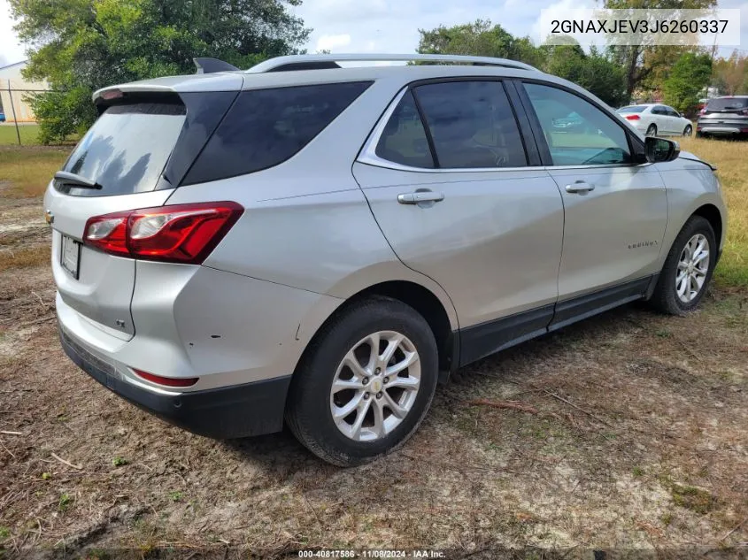 2018 Chevrolet Equinox VIN: 2GNAXJEV3J6260337 Lot: 40817586