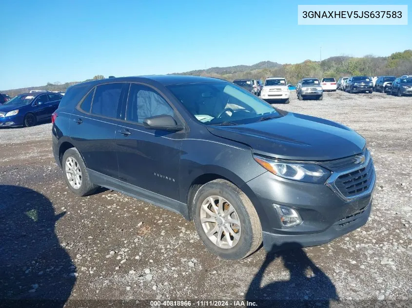 2018 Chevrolet Equinox Ls VIN: 3GNAXHEV5JS637583 Lot: 40818966