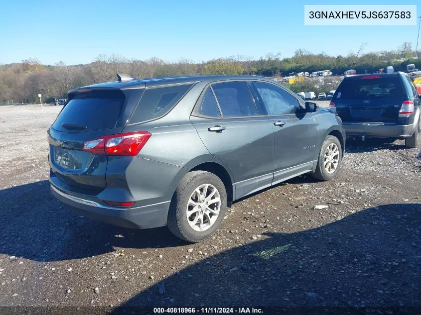 2018 Chevrolet Equinox Ls VIN: 3GNAXHEV5JS637583 Lot: 40818966