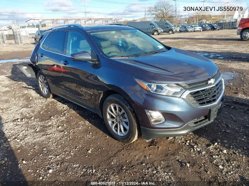 2018 Chevrolet Equinox Lt VIN: 3GNAXJEV1JS550979 Lot: 40821077