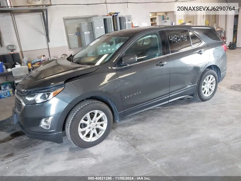 2018 Chevrolet Equinox Lt VIN: 2GNAXSEVXJ6290764 Lot: 40821298