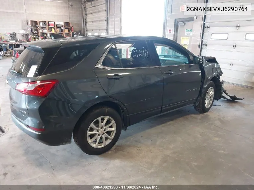 2018 Chevrolet Equinox Lt VIN: 2GNAXSEVXJ6290764 Lot: 40821298