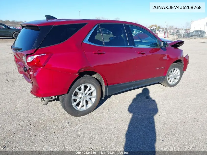 2018 Chevrolet Equinox Lt VIN: 2GNAXJEV4J6268768 Lot: 40824380