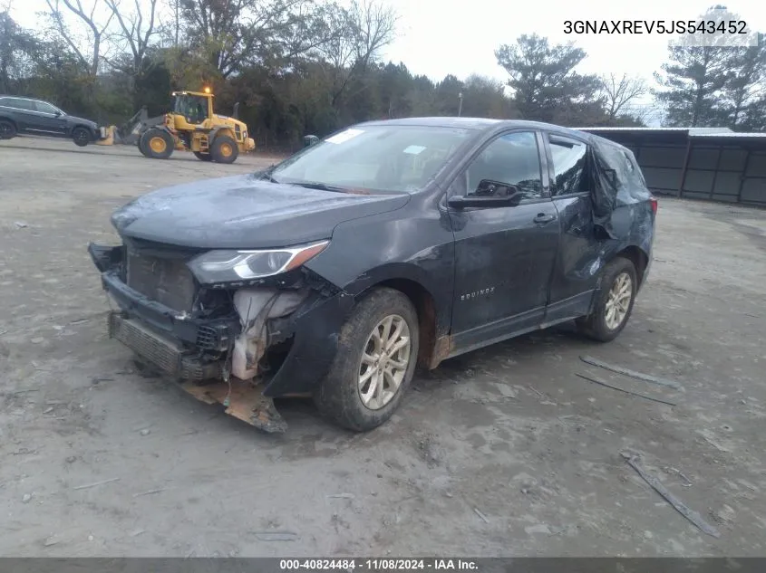 2018 Chevrolet Equinox Ls VIN: 3GNAXREV5JS543452 Lot: 40824484