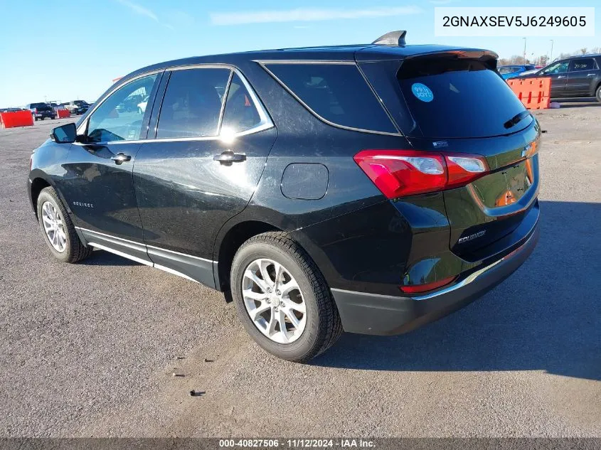 2018 Chevrolet Equinox Lt VIN: 2GNAXSEV5J6249605 Lot: 40827506