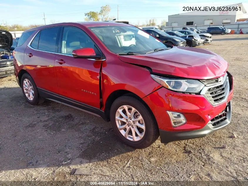 2018 Chevrolet Equinox Lt VIN: 2GNAXJEV3J6236961 Lot: 40829084