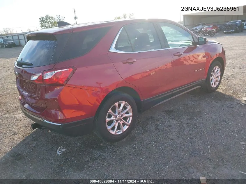 2018 Chevrolet Equinox Lt VIN: 2GNAXJEV3J6236961 Lot: 40829084