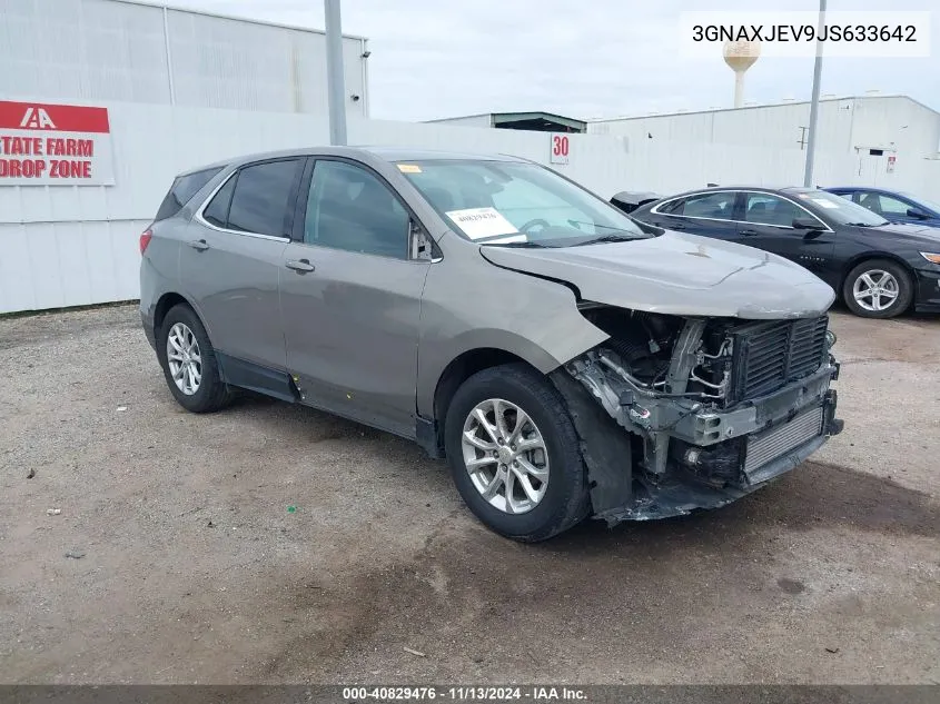 2018 Chevrolet Equinox Lt VIN: 3GNAXJEV9JS633642 Lot: 40829476