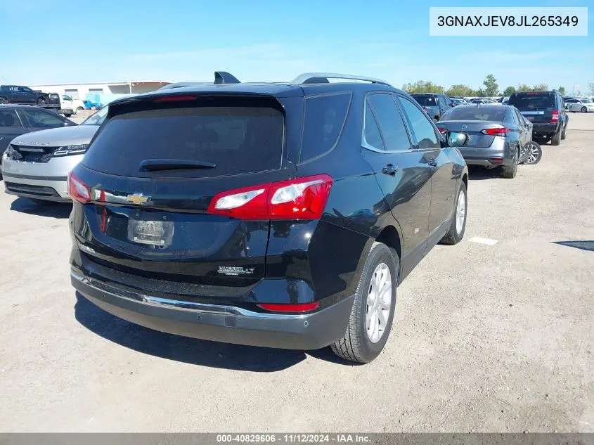 2018 Chevrolet Equinox Lt VIN: 3GNAXJEV8JL265349 Lot: 40829606