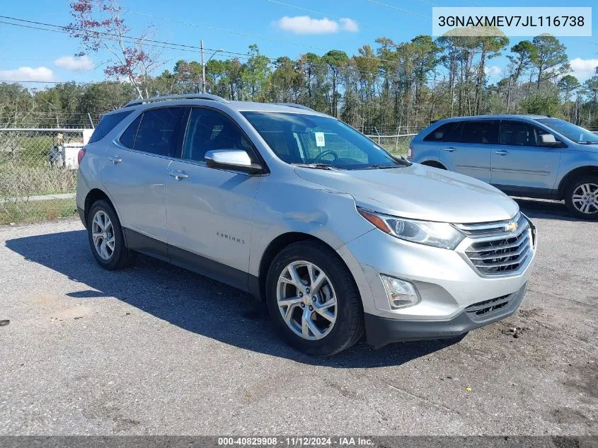 2018 Chevrolet Equinox Premier VIN: 3GNAXMEV7JL116738 Lot: 40829908